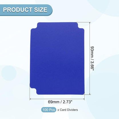 PATIKIL Trading Card Dividers, 100 Pcs Index Card Football Card Sorter Storage Boxes Organizer Tray Accessories for Sports Game Baseball Card, Blue