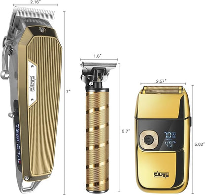 DSP® Professional Barber Clippers Set for Men - Cordless Bald Shaver Men Clippers and Trimmers Set - All in one Complete Kit