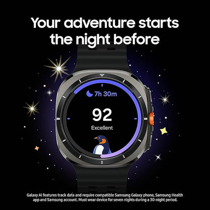 Samsung Galaxy Watch Ultra (2025) 47mm LTE Smartwatch, Titanium Casing, Advanced Sleep Coaching, Running Coach, Energy Score, Heart Rate Tracking, GPS, Titanium Silver [US Version, 2 Yr Warranty]