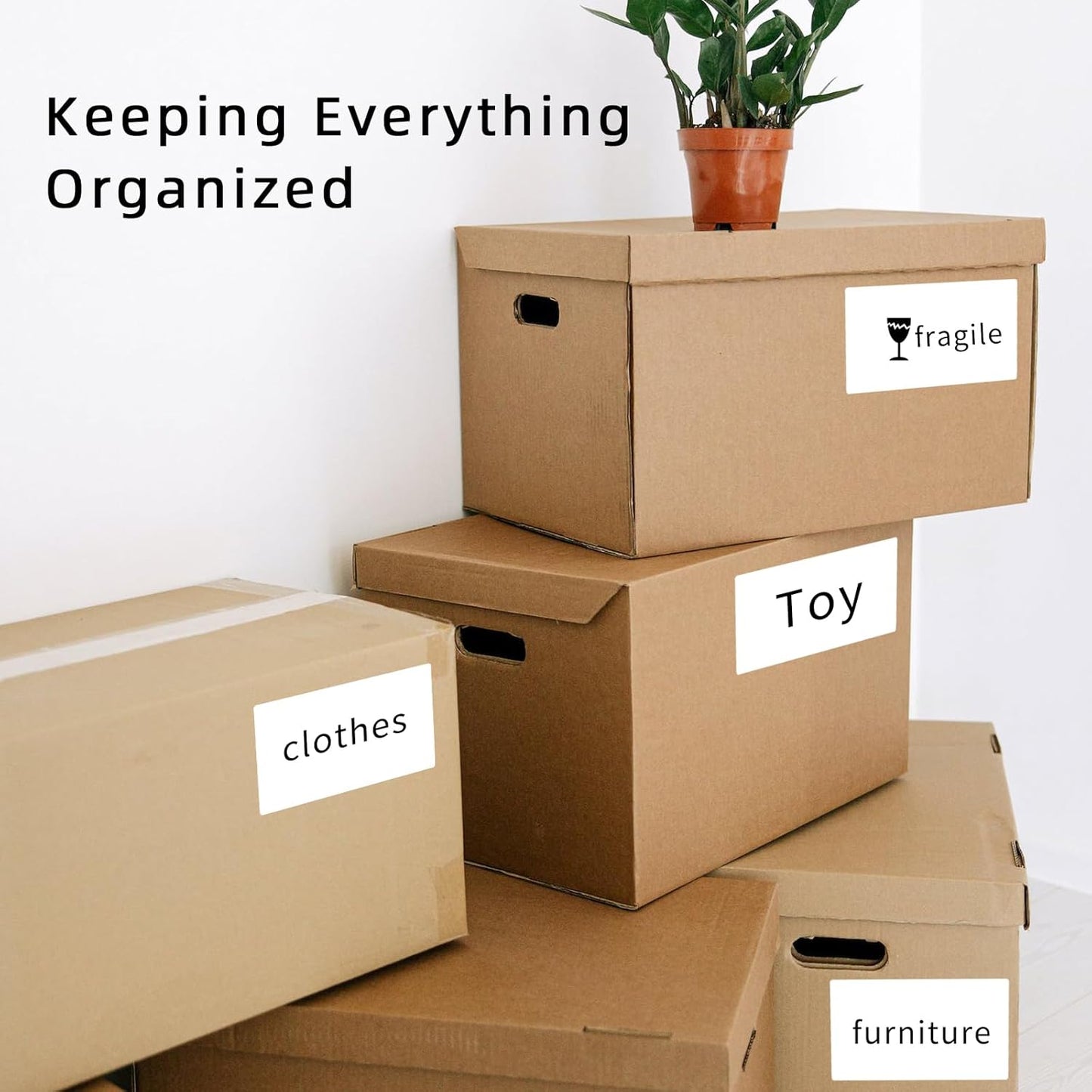 3 X 5 Inch Removable Labels for Storage Bins, 120 Pcs Labels for Storage Bins,Tear Resistant No Residue Storage Bin Label, Matte White Blank Box Stickers for School, Home, Business