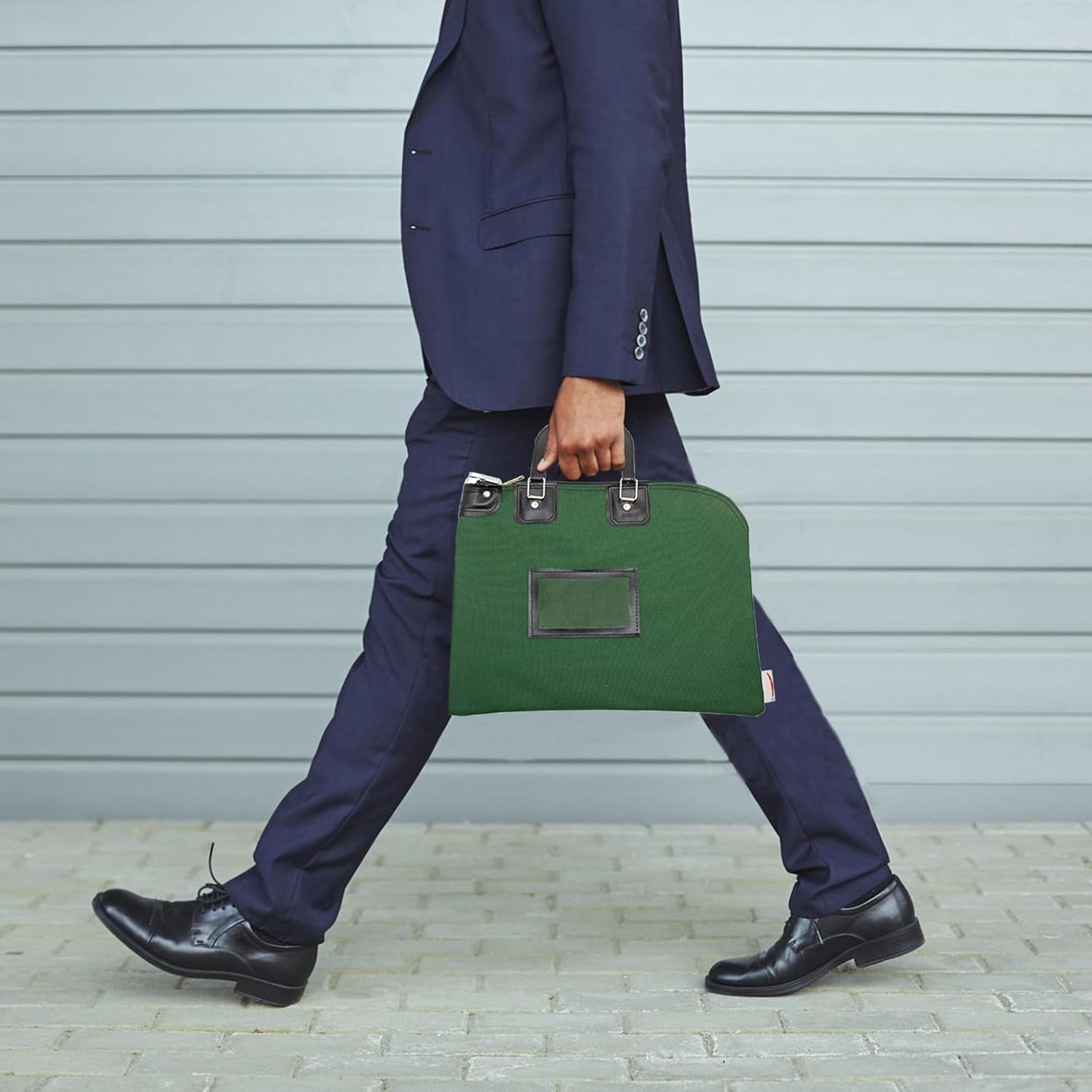 Fire Resistant Security Money Bag with Lock, Water Repellent, Safe Storage, Protects Important Valuables, 15 x 11 Inch (Forest Green)