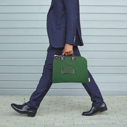 Fire Resistant Security Money Bag with Lock, Water Repellent, Safe Storage, Protects Important Valuables, 15 x 11 Inch (Forest Green)