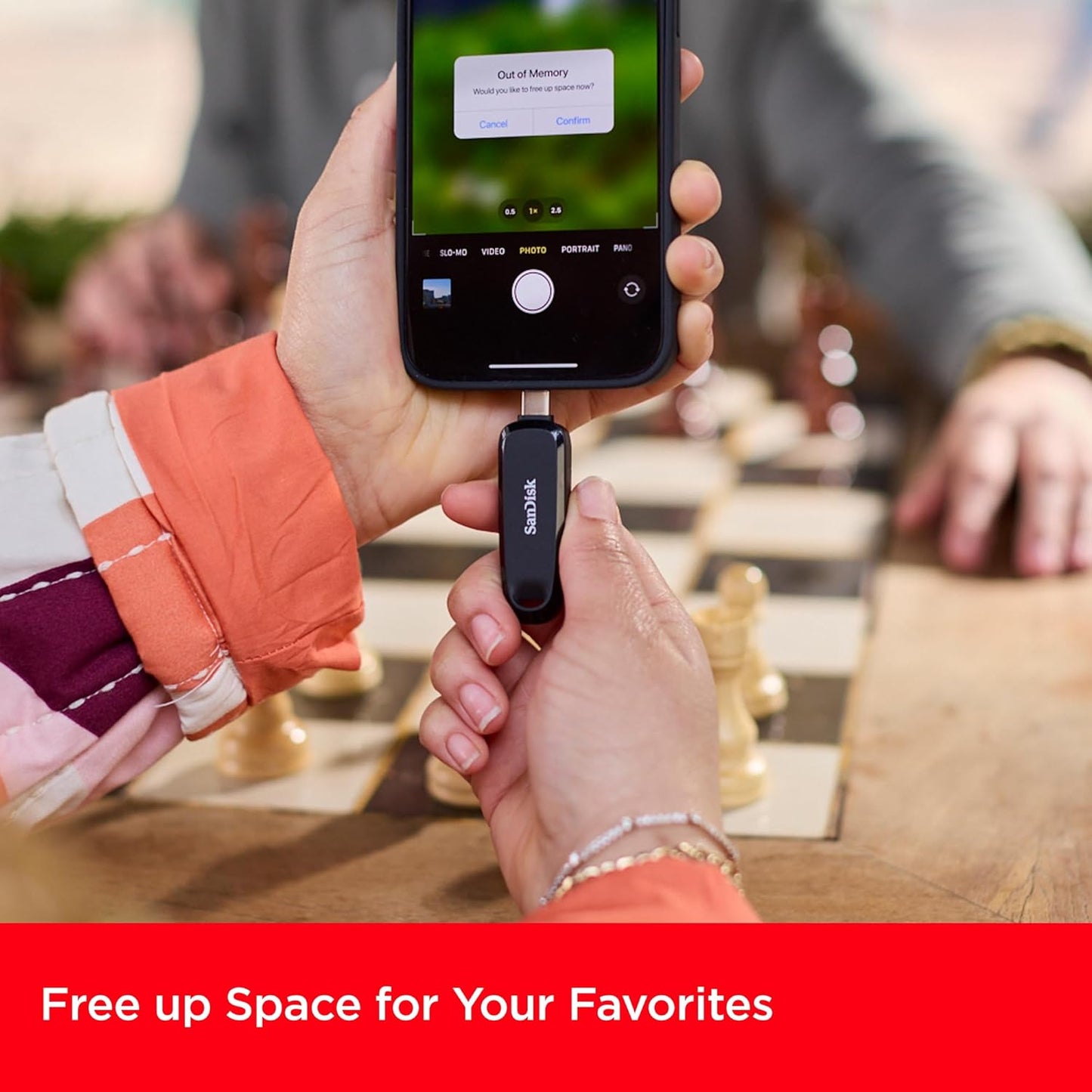 SanDisk 128GB Phone Drive for Android - The 2-in-1 USB for Smartphones, Tablets, and Computers - Thumb Drive with USB Type-C and Type-A Connectors, Nasturtium Orange - SDDDC6-128G-G46NO