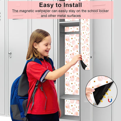 20 Pcs School Locker Accessories Locker Organizer Shelf Magnetic Wallpaper Mirror Pen Holder Rug Whiteboard Dry Erase Marker Pink Flower Magnets Hooks for Girl Office School Supplies Back to School