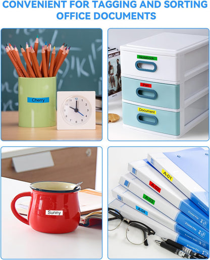 6-Pack TZ Tape 12mm 0.47 Laminated Multi Color Tape Compatible with Brother P Touch TZe-231 Tz231 431 531 631 731 Label Maker Tape, Work with P Touch PT-H110 PT-D210 D400 D600 1290 2040