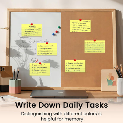 Index Cards 3x5 Inch, 300sheets, Flash Cards,Ruled Lined Yellow Note Cards Paper For Studying, Schools Supplies, College, Office And Home Organization, Note Taking Supplies