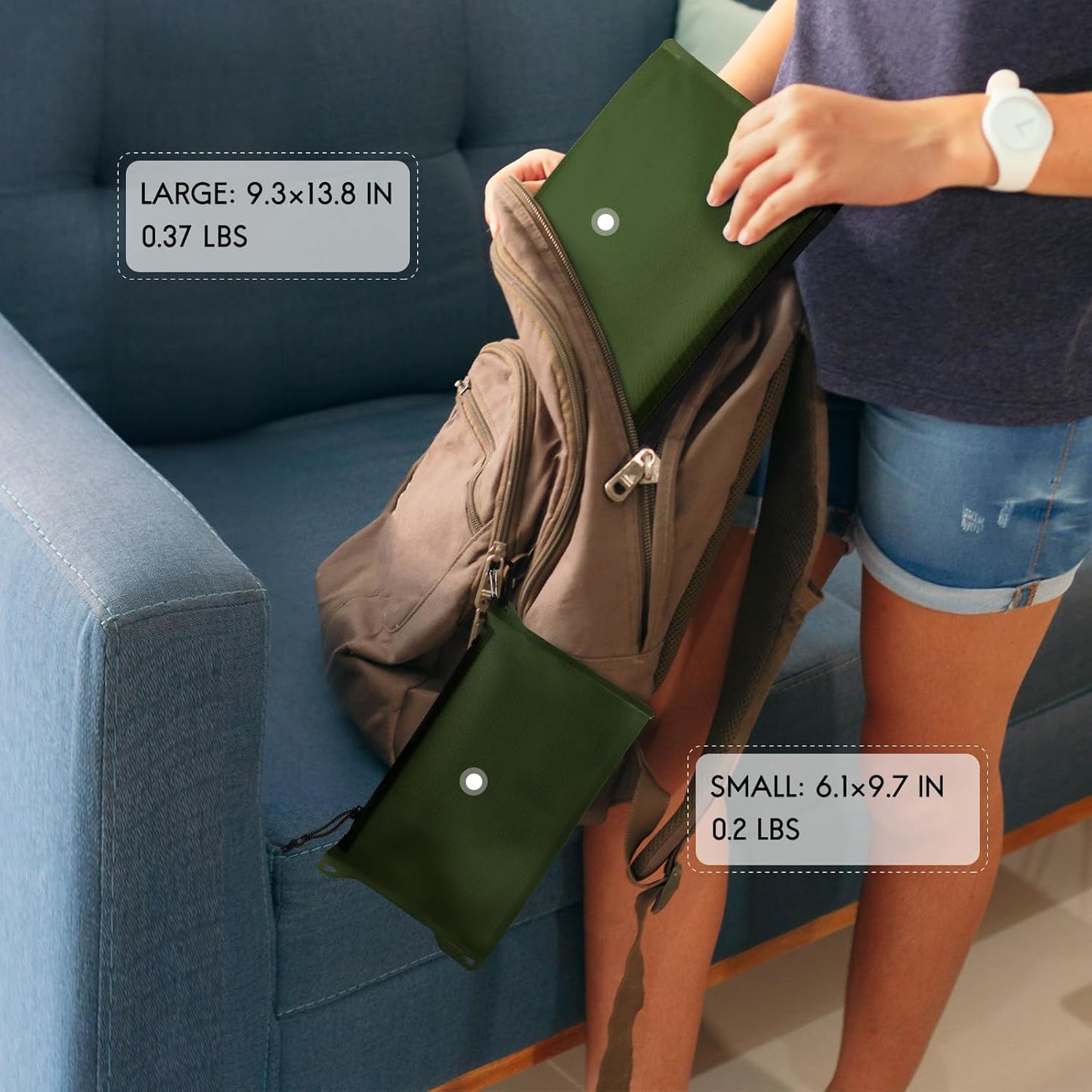 Haimont Waterproof Pouch, Small Waterproof Dry Bag with Upgrade Zipper for Travel Boating Kayaking Hiking Document Organizer