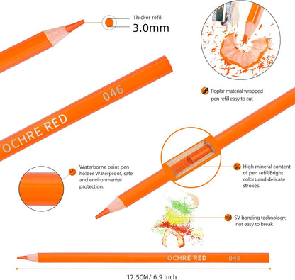 H & B 120 Colored Pencils Kit with Coloring Book, Eraser and Sharpener, Oil Based Soft Core Coloring Pencils Kit with Zipper for Drawing, Gift for Artists, Adults, Teens