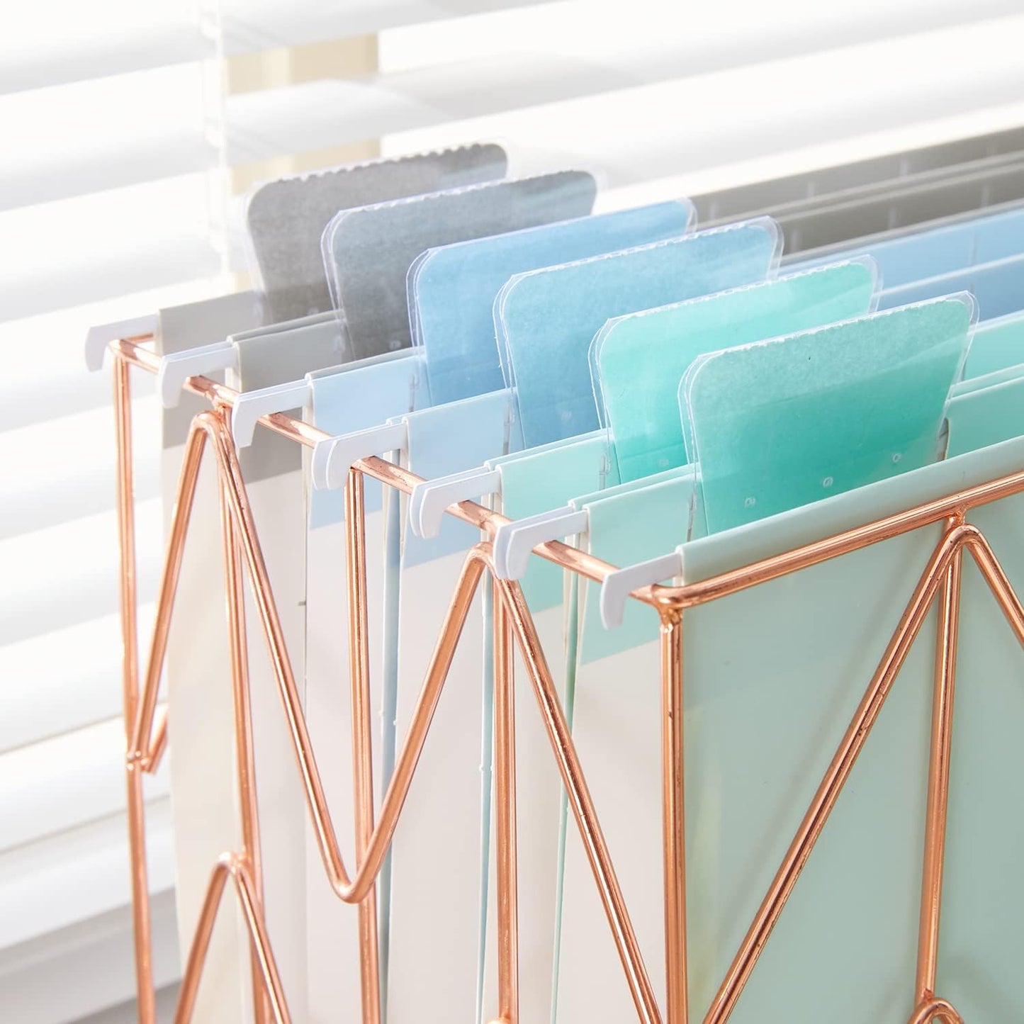 Y YOMA 6 Pack Colored Hanging File Folders Letter Size Decorative Hanging Folder Cute Pretty File Folder for Filing Cabinet Drawer Office Home with 1/5-Cut Adjustable Tabs, 3 Selected Fashion Color