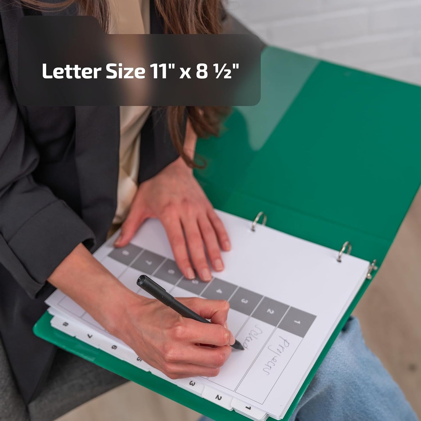 Davis Group 1-8 Index Tab Dividers for 3 Ring Binders, Customizable Table of Contents, 6 Sets