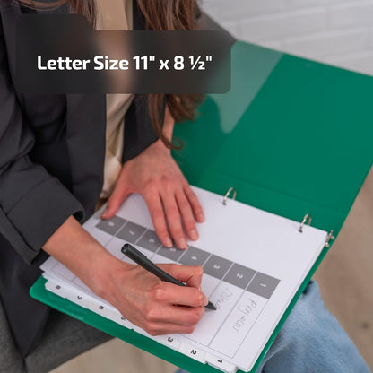 Davis Group 1-8 Index Tab Dividers for 3 Ring Binders, Customizable Table of Contents, 6 Sets