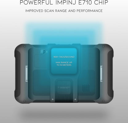 Chainway P80 RFID Scanner Android Tablet, Impinj E710 RFID Tag Reader (UHF GS1 EPC GEN2), Zebra SE4710 2D/1D/QR Code Scanner, Android 13, WiFi, GPS, NFC, Bluetooth, Heavy Duty, 8700mAh All-Day Battery