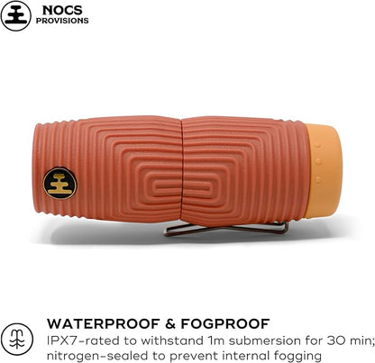 Nocs Provisions Zero Tube 10x25 ED Glass Waterproof Monocular – Rugged, Shockproof, Fogproof Optic for Adults & Kids, Built for Birdwatching, Hunting & Travel - Off-Piste Red
