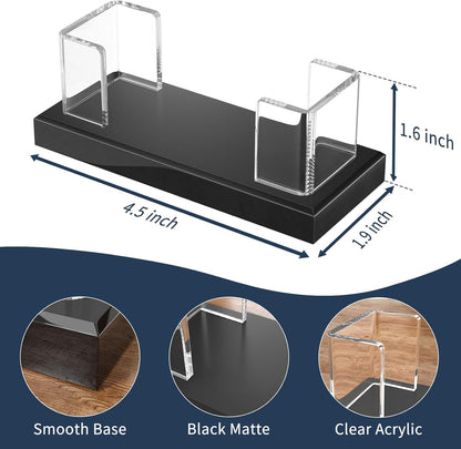 NIUBEE Acrylic Business Card Holder: Clear Plastic Business Cards Display Stand for Desk - Gift Card Organizer for Office 6 Pieces