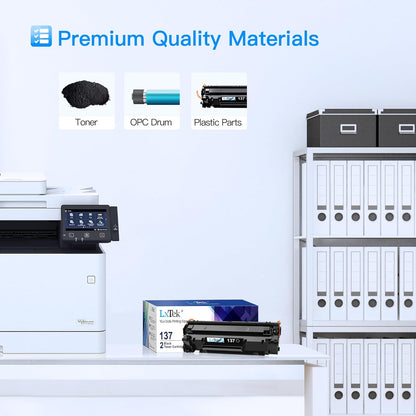 LxTek Compatible Toner Cartridge Replacement for Canon 137 Black Toner Cartridge 137 CRG137 to Use with Imageclass D570 MF232w MF242dw MF240 MF230 MF216n MF236n(2 Pack, 137 Black)