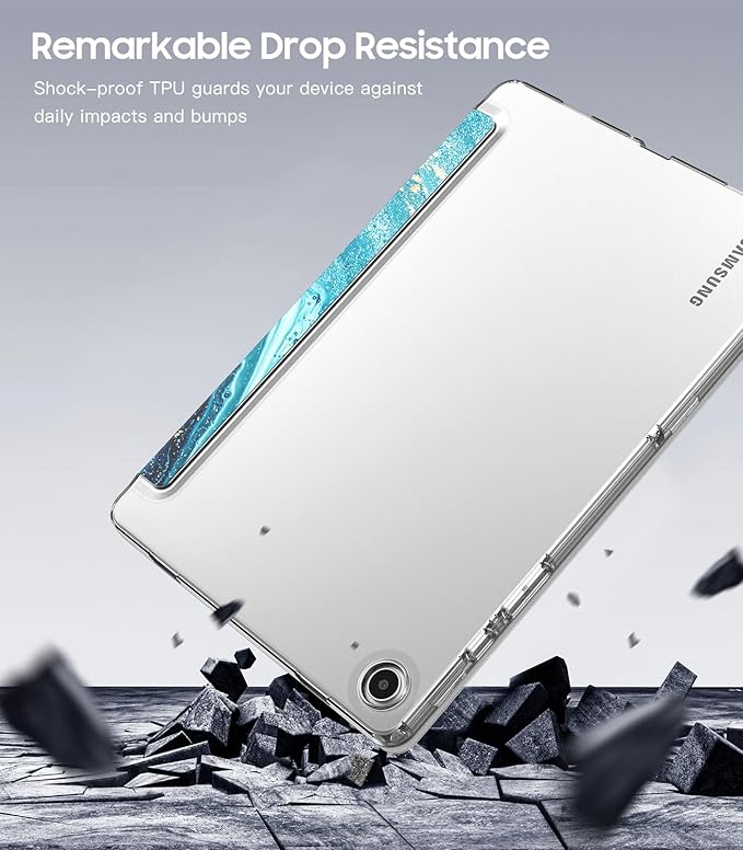 TiMOVO Case for Samsung Galaxy Tab A9+/A9 Plus 11" 2023, Slim Soft TPU Translucent Frosted Back Protective Cover for Galaxy Tab A9+ Tablet SM-X210/X216/X218, Auto Wake/Sleep, Gilding