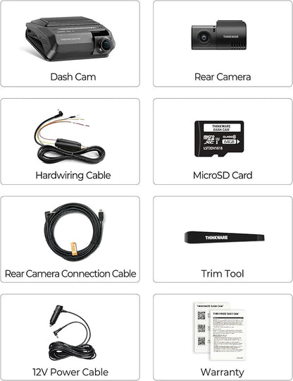 THINKWARE ARC 900 2CH 4K Front and 2K Rear Dash Cam, Dual STARVIS 2 and HDR, 60 FPS, Advanced Parking Mode, 3.5" IPS LCD Touchscreen, 5GHz Wi-Fi, GPS (64GB Memory Card, Hardwiring Cable Incl)