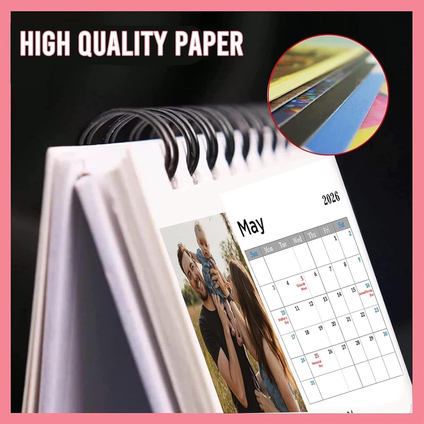 Custom Calendar 2026 for Home & Office - Print Your 13 Memories,Make Your Own Personalized Calendar Customized Christmas Gift &use your photo (Desk Calendar, 20 packs)