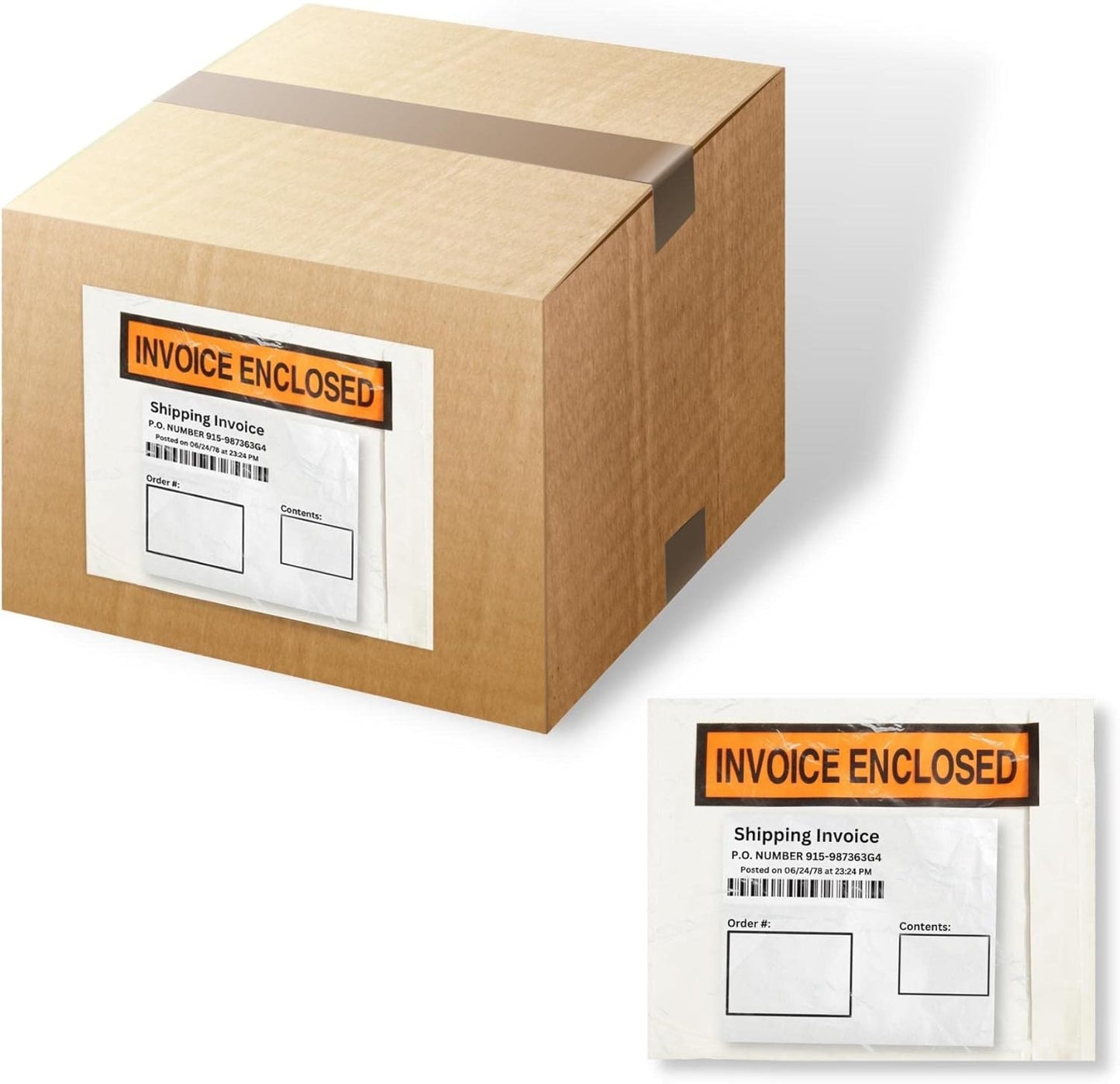 Invoice Enclosed Packing List Envelopes Panel Face Back Load 4.5" x 5.5" 1000 Pieces