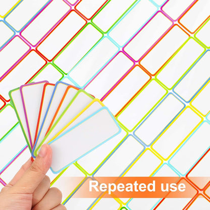 Leinuosen 80 Pack Magnetic Dry Erase Labels 3.2 x 1.2 Name Plate Tags Flexible Reusable Magnetic Label Stickers for Classroom Office Home Whiteboards Refrigerator Locker Shelf Crafts