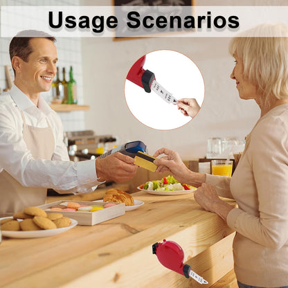 Ticket Dispenser Take A Number System with 1 Roll 2 Digit Paper 4 Groups Number (A01-E99, red)