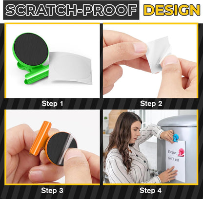 40 Pack Refrigerator Magnets with Clips, Fridge Magnets Whiteboard Magnet Clips, Teacher Classroom Must Haves,Manget Heavy Duty, Best for Photo Displays,Whiteboard,Refrigerator,Locker,Plant