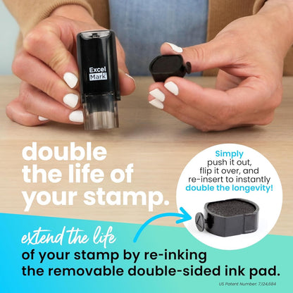 ExcelMark Self-Inking Round Teacher Stamp (Star)