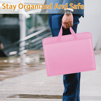 File Organizer Fireproof Expanding Accordion File Folder with Zipper Labels13 Pockets Document Organizer Holder Storage Box Bag for Business Office Receipt Home Travel