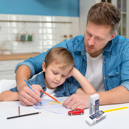 M&G 24 Pack Erasers Pencil Erasers, 4B White Rubber Eraser Rectangular Bulk for Kids School Students Office, Art Erasers for Drawing