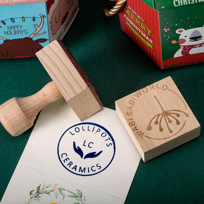 Custom Logo Text Stamp - Personalized Stamp Clearly Impressions on Various Surfaces Custom Stamp for Business Logo Branding or Crafting Needs