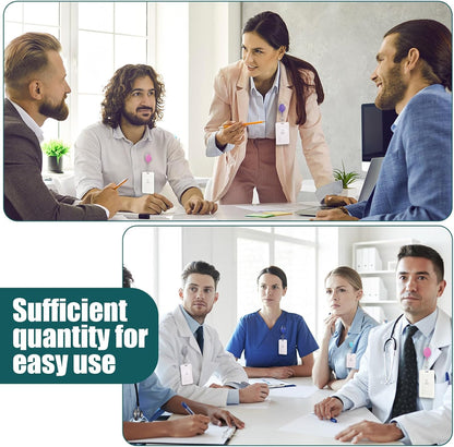 Honoson 50 Pcs Heavy Duty Retractable Badge Reels Batch ID Badge Holder Retractable Clip Bulk Key Holder with Ring for Office Worker Employee, Doctor Nurse Gifts (Multi Bright Color)