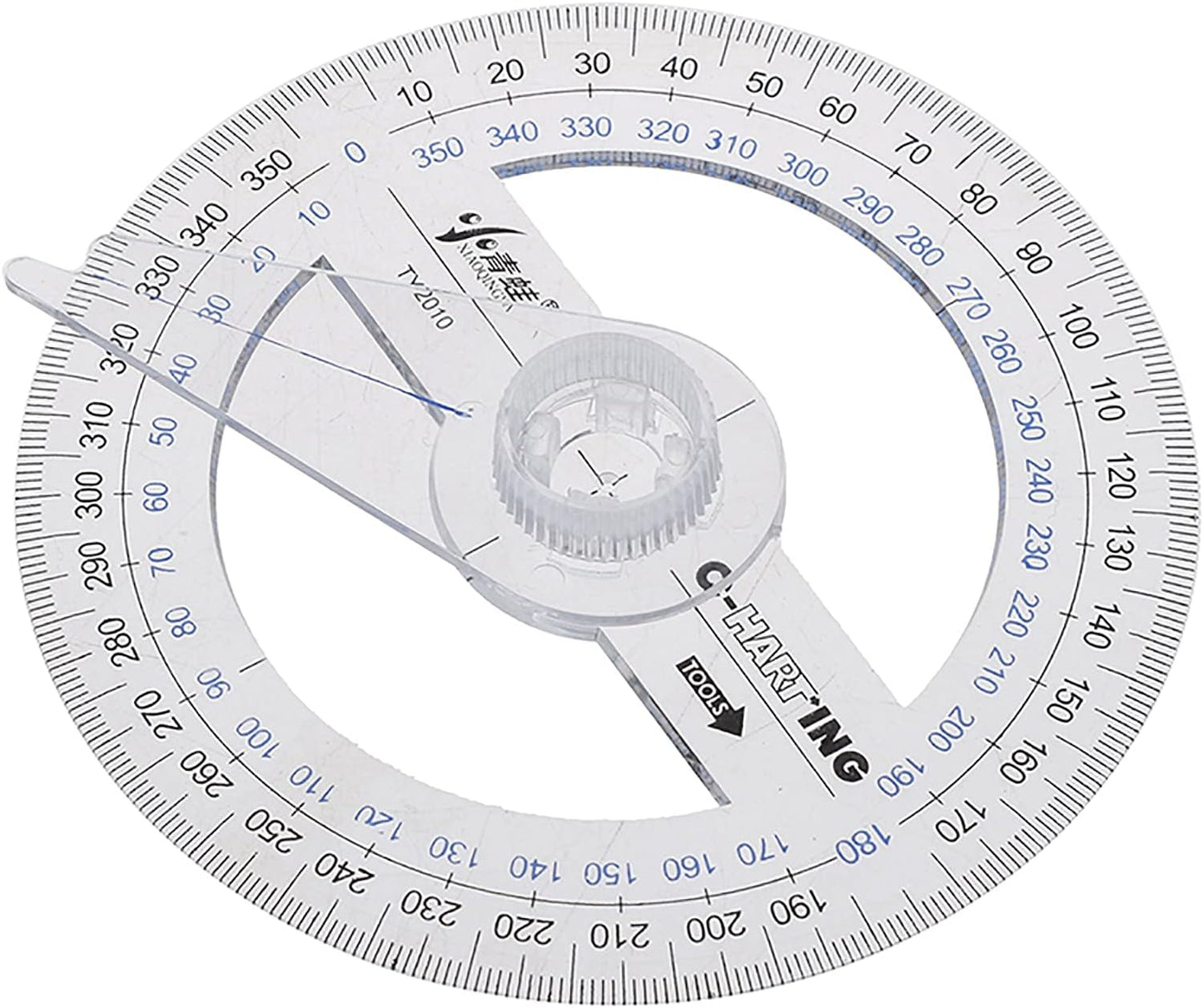 360° Protractor Pack of 5 Protactors Plastic Protractor Math Protractors Clear Protractor Ruler Drafting Tools Circle Protractor for Geometry
