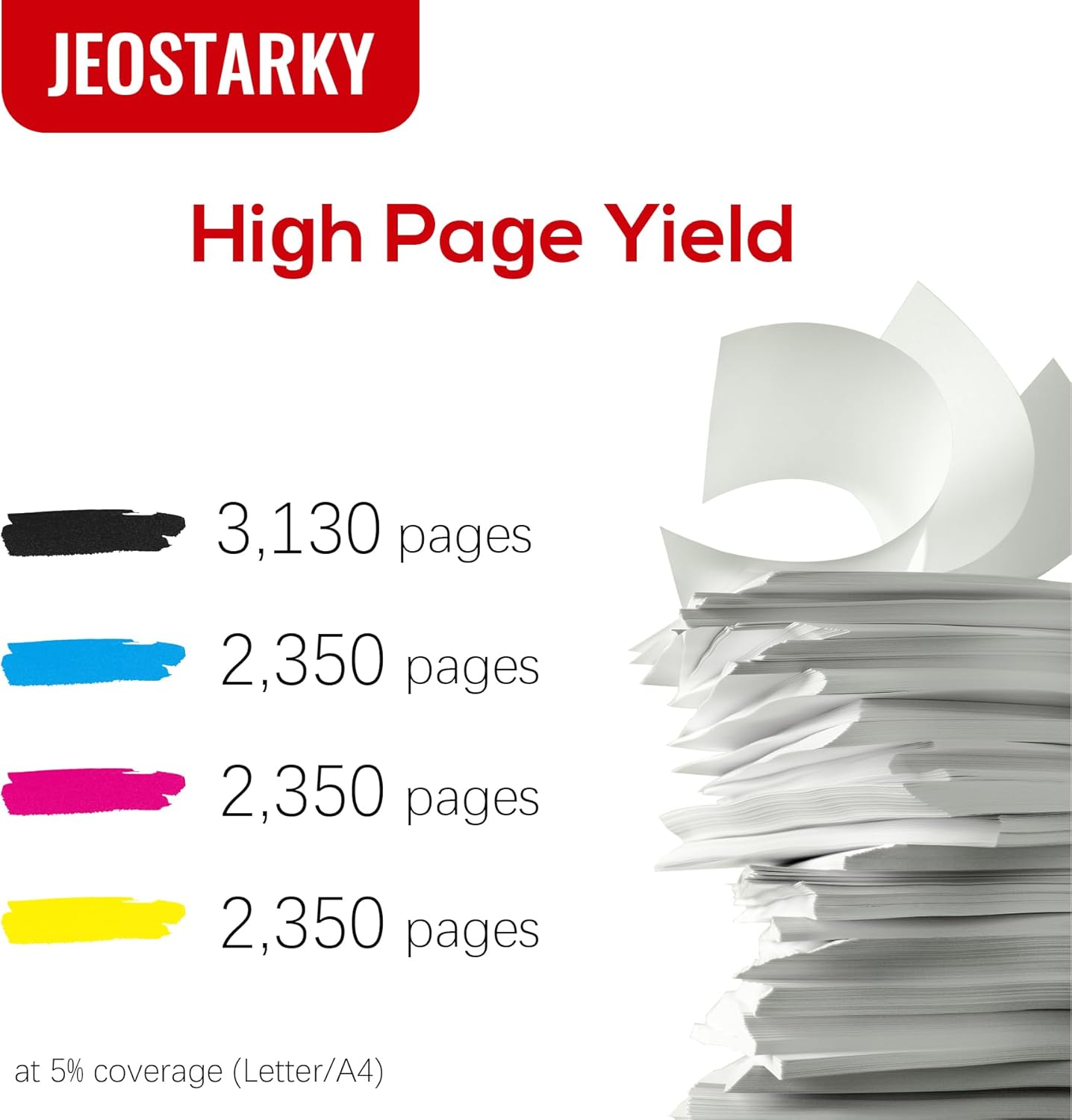 Compatible Canon 067H 067 Toner Cartridge Set Replacement for Canon 067H Compatible for Color ImageClass MF656Cdw LBP632Cdw MF654Cdw MF653Cdw LBP633Cdw MF650C LBP630C Printer (4 Pack)