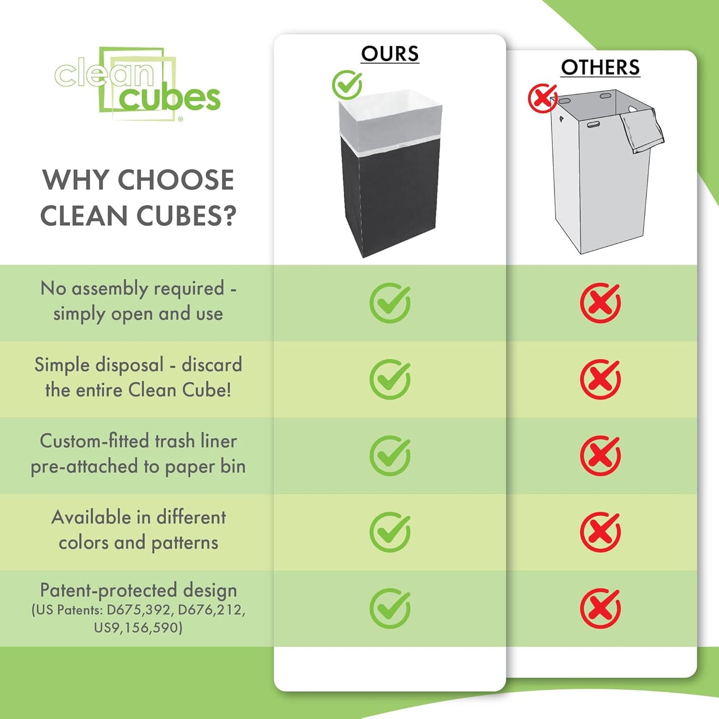 | 30 Gallon Multi-Liner Disposable Trash Cans (3-Pack) - Reusable Garbage and Recycling Bins for Parties, Events, and More (Black)