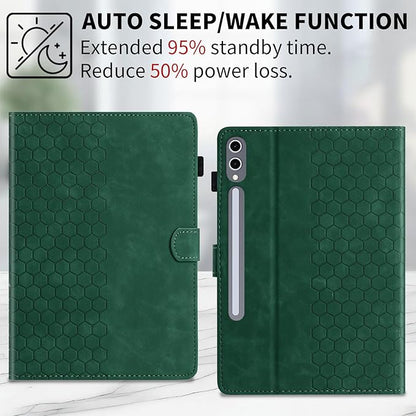 Case for Samsung Galaxy Tab S10 Plus 2024/ S9 FE Plus 5G 12.4 Inch 2023, Multi-Angle Viewing Smart Stand with Pocket Auto Wake/Sleep PU Leather Tablet Cases Flip Folio Cover Green