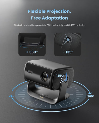 Dangbei MP1 MAX Triple Laser 4K Projector - 3100 ISO Lumens, 110% BT.2020, Google TV with Netflix Officially, 300'' Display, 2x12W Dolby Audio DTS:X, HDR10+, Blu-ray 3D