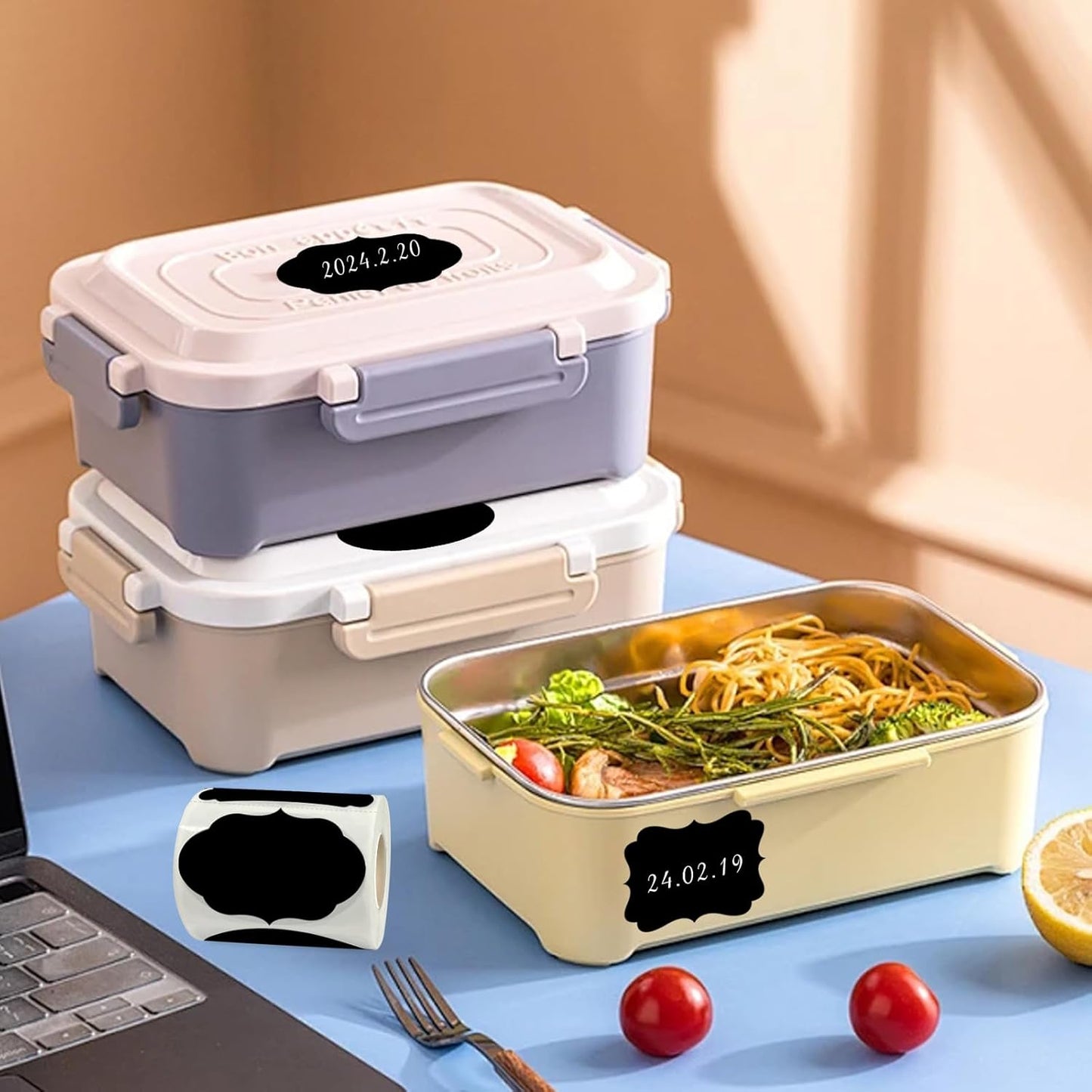 Starboling Chalkboard Labels,300 Pcs 2.4x1.6inch Irregular Labels Chalk Stickers with White Chalk Marker,Reusable Waterproof Blackboard Stickers,for Jars,Bottles,Storage Bins