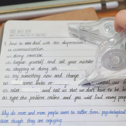 16 Pcs 39.4 Ft Clear Correction Tape, White Wrong Out Tape Roller Bulk for Noting, Teacher Supplies, School, Office