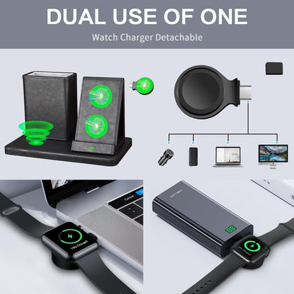 Office Supplies Desk Accessories,Pen Holder Remote Control Holder, Organizer with Phone Charger,Nightstand Desktop Organizer,Black Leather Desk Organizer With Charging Station (black)