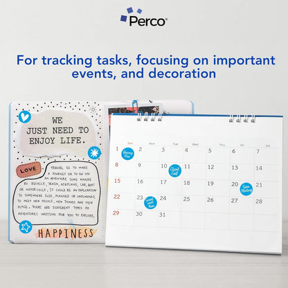 Perco Light Blue 1-Inch Perforated Circle Dot Sticker Labels — 10 Rolls, 10,000 Round Stickers — with Permanent Adhesive for Inventory Management, Color Coding, Garage Sales, Crafts—Made in USA