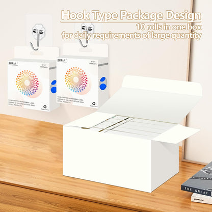 Blue 1 Inch Round Color Coding Dot Labels, 10 Rolls 10000 Dot Stickers in Dispenser Box - Permanent Adhesion, Vibrant Colors, Highly Visible