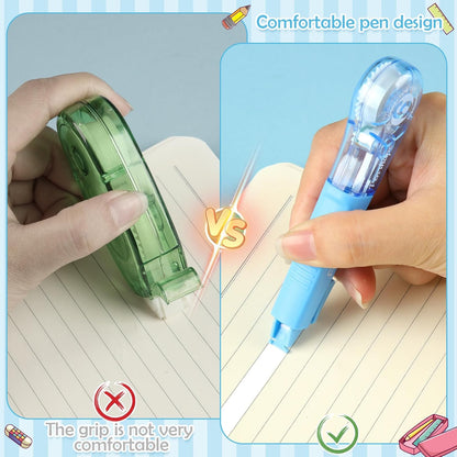 18 Pack Correction Tape Pens 1/5" X 236", 9 Color Correction Tape Pens Easy to Use Applicator for Instant Correction Students School Office Supplies