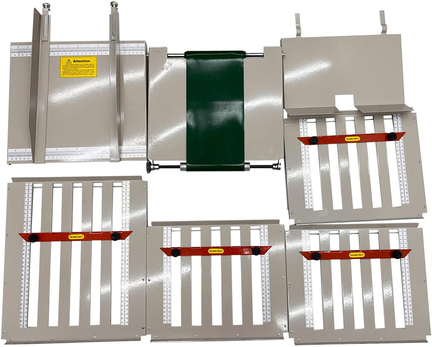 Automatic Paper Folding Machine Digital Electric Document Folder Electronic Counter with 4 Folding Plates 262ft/min Z-Fold, Half-fold, Letter Fold for Manuals Document