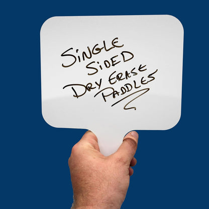 Flipside Products Rectangular Dry Erase Answer Paddle w/Dry Erase Markers and Erasers, 36 Pieces, Auction, Handheld Whiteboard, Handle Response Board, Classroom Dry Erase, Set of 12