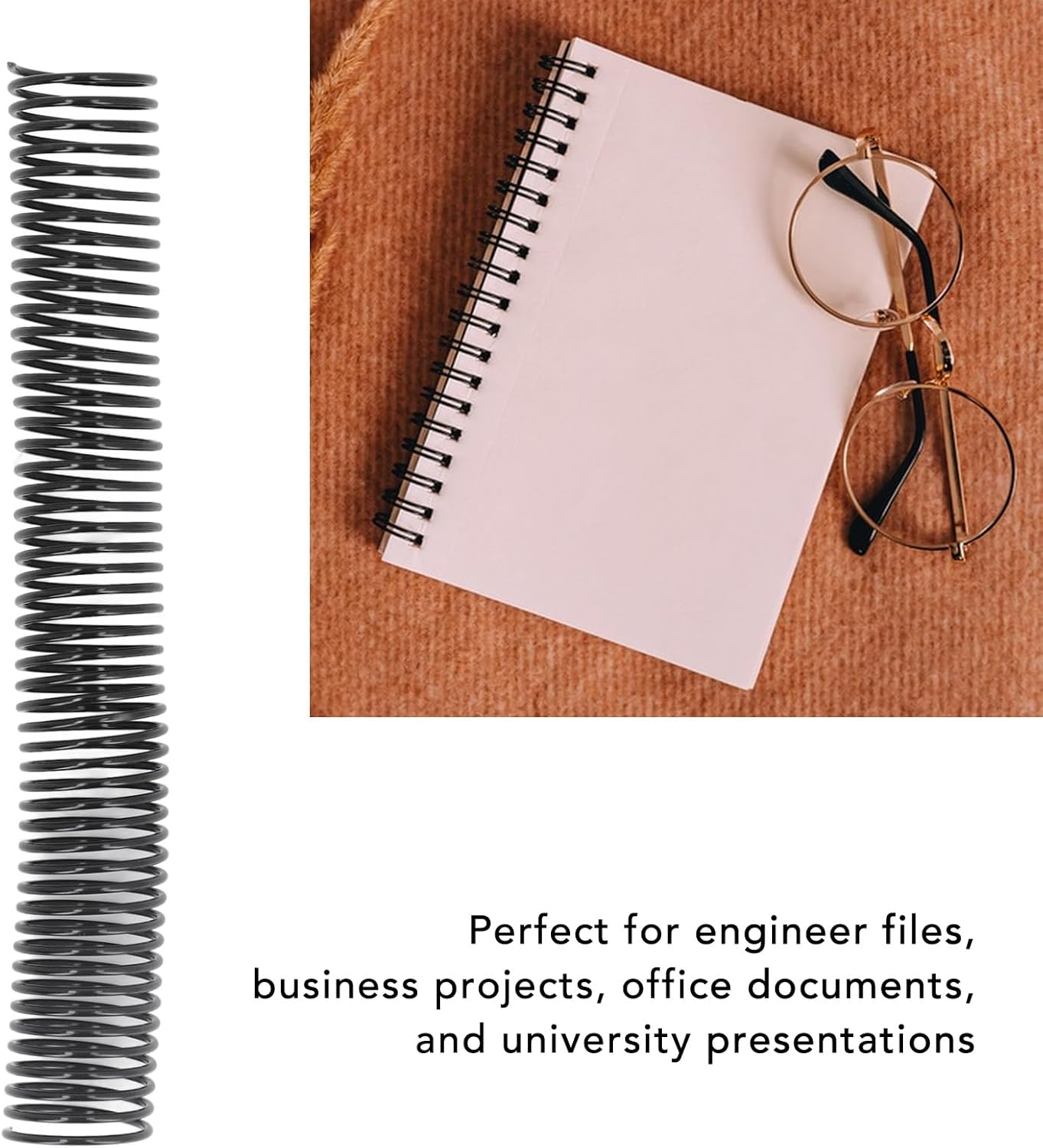 38mm Plastic Spiral Binding Coil, 4:1 Pitch, 310 Sheets Capacity, 360° Rotation, 18 Pcs Set, Suitable for Letter Sized Paper with Versatile Application, for Office Documents,