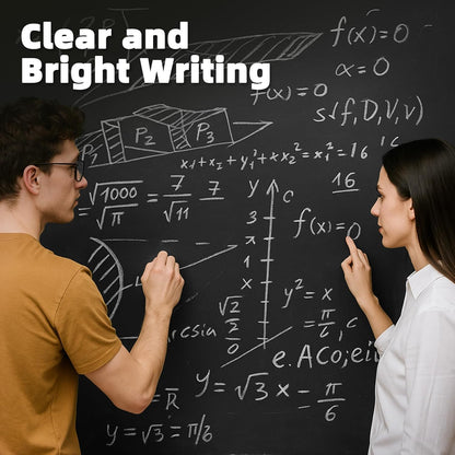 Dustless White Chalk 100PCS, Non-Toxic Classroom Chalks for Teachers & Students, School Chalkboard Supplies