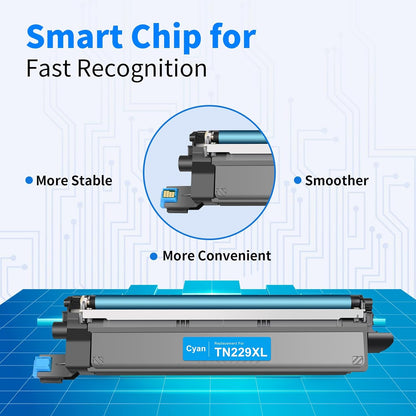 myCartridge Compatible Toner Cartridge Replacement for Brother TN229XL TN229 Toner for HL-L3280CDW MFC-L3780CDW MFC-L3720CDW HL-L3220CDW HL-L3295CDW Printer,TN-229XL TN229XXL Toner 5-Pack