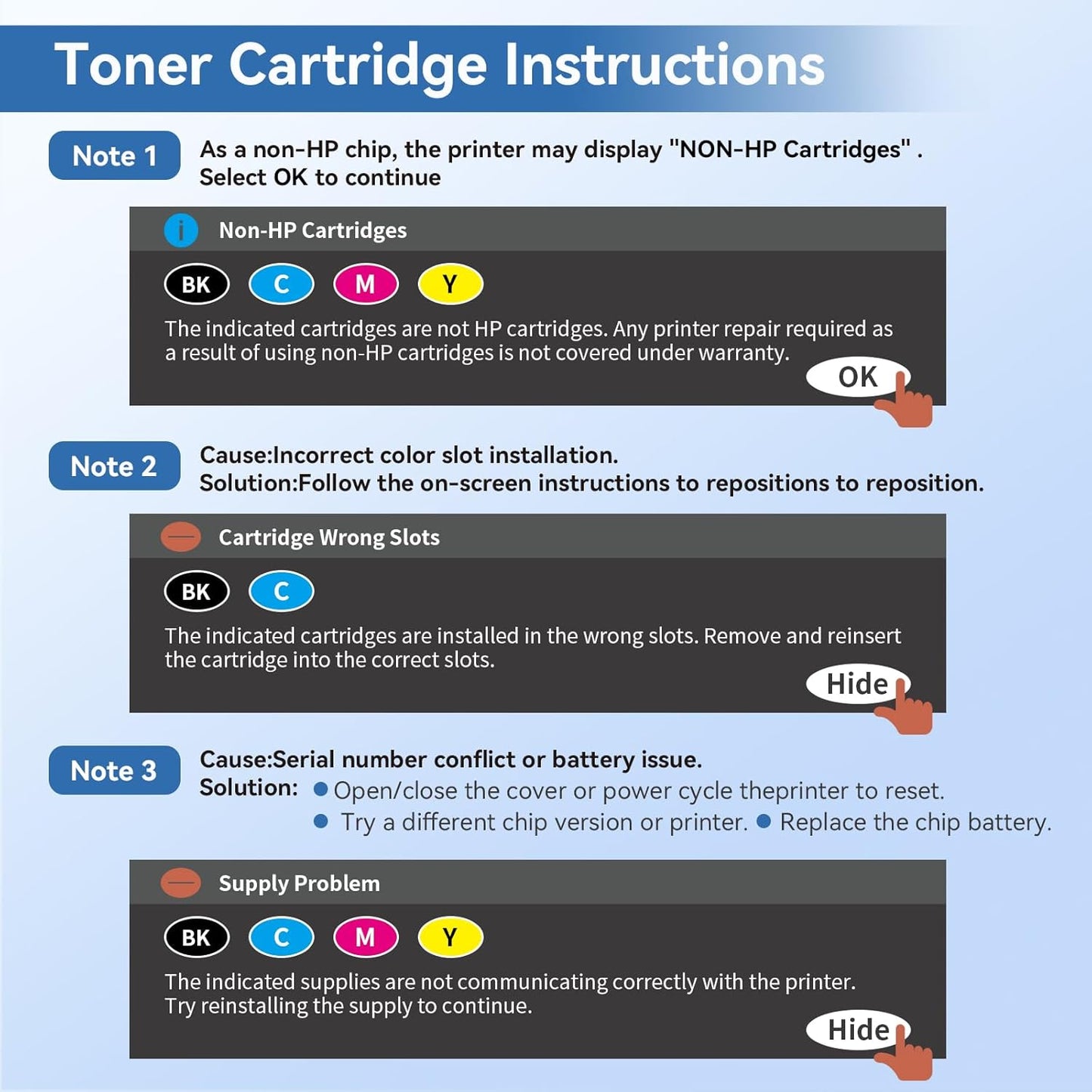 MYTONER 218A Toner Cartridges 4 Pack 3301fdw (with Chip) Replacement for HP 218A W2180A 218X W2180X for Color Laserjet MFP 3301fdw 3301cdw Pro 3201dw 3301sdw Printer Ink Black Cyan Magenta Yellow