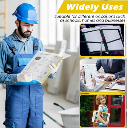 Thenshop 100 Pcs Clear Report Covers with Sliding Bars Sliding Bar File Folder Binder Plastic Report Folder for File Paper Book Resume Letter Office, 30 Sheet Capacity(Yellow)