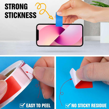 3000 PCS 10 Rolls Rectangular Color Coding Stickers 1.57 x 0.75 Inch Self-Adhesive Color Coding Label 10 Assorted Colors for Inventory and Home Organize, File Classification